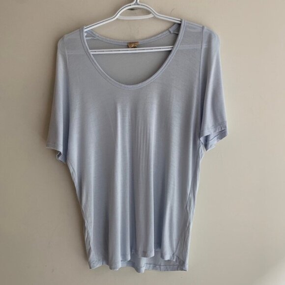 Aritzia Wilfred Free Tee T-Shirt Short Sleeve Relaxed fit Pale Blue Size XXS - Picture 6 of 15